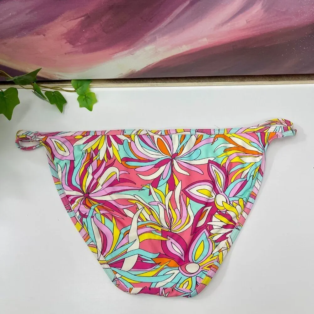 Kate Spade High Leg Bikini Bottom in Anemone Floral Size  XL